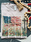 One Nation Under God Cream Patriotic Faith Graphic Tee