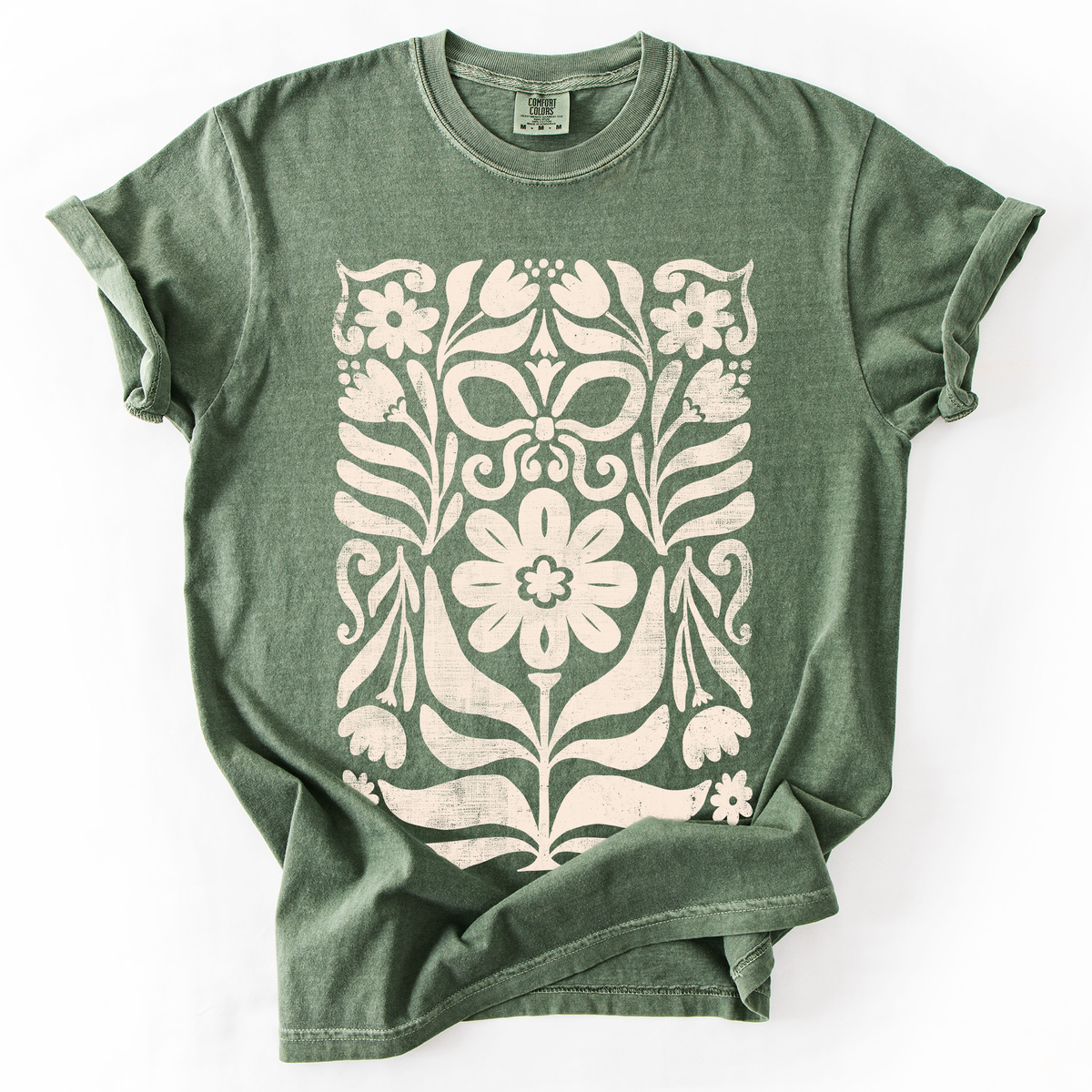 Vintage Folk Flower Pattern, Vintage Boho, Nature T-Shirt