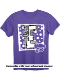 Polka Dot Custom Mascot School Spirit Shirt