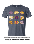 Logo or Sport Grid Custom Mascot School Spirit Shirt