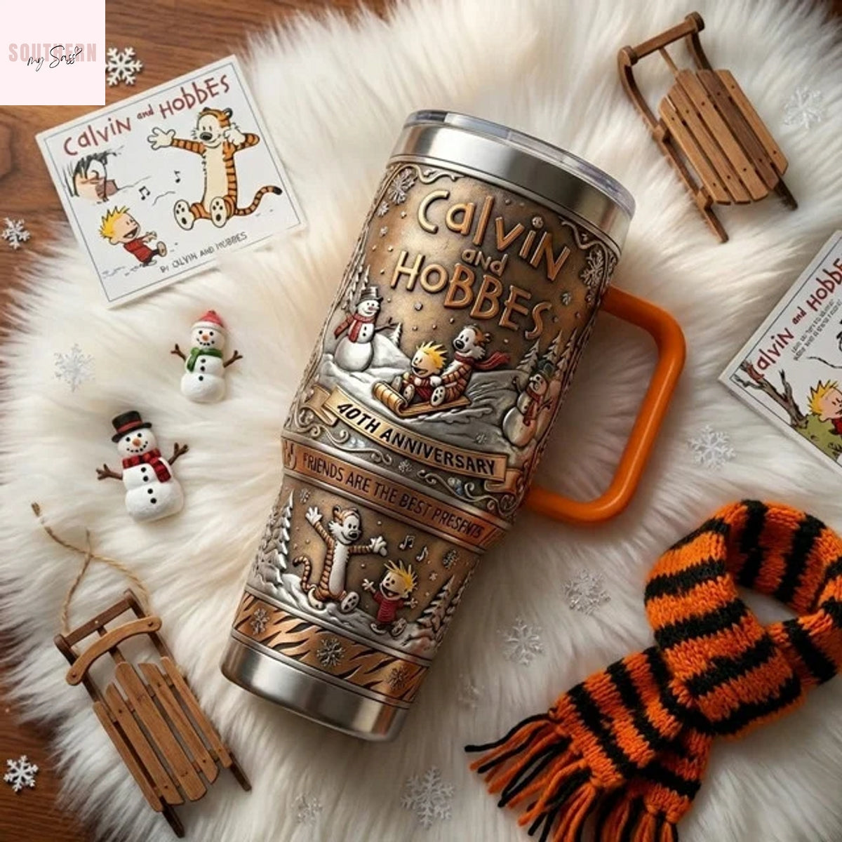 Calvin And Hobbes 40th Anniversary Friends Are The Best Presents Tumbler