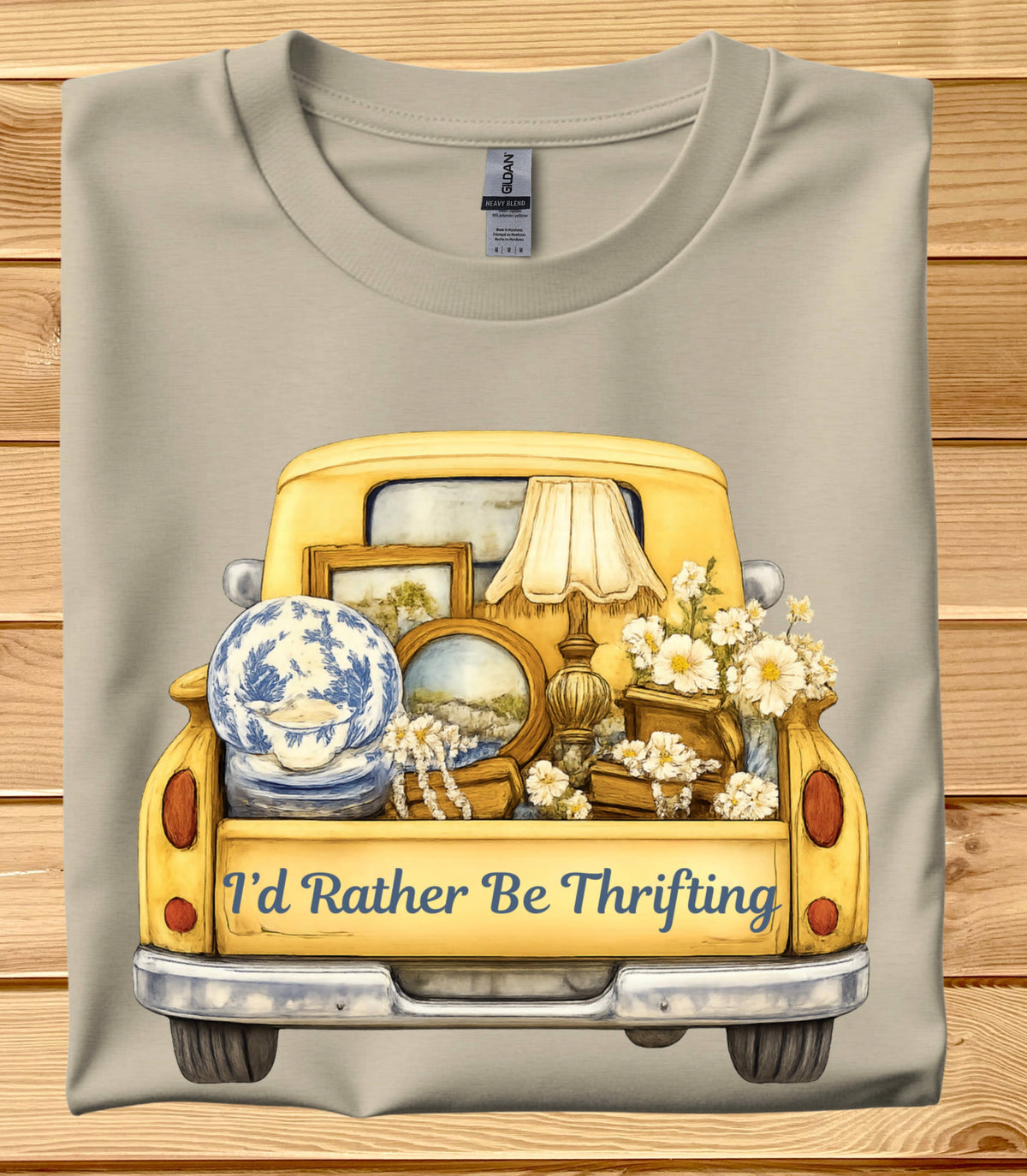 Id Rather Be Thrifting Vintage Truck Tshirt