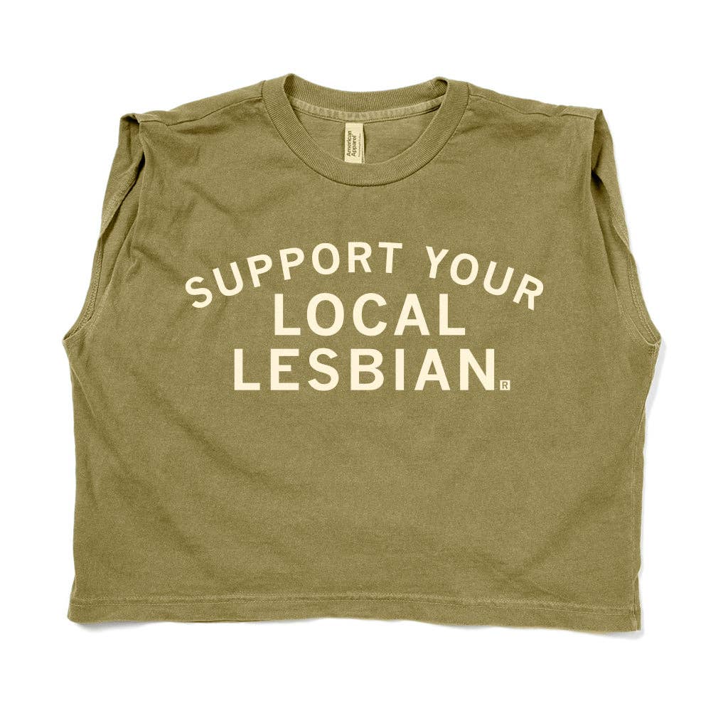 Support Your Local Lesbian Muscle Crop Top