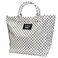 LM-BG-1003 Tote Bag White/Black Dot