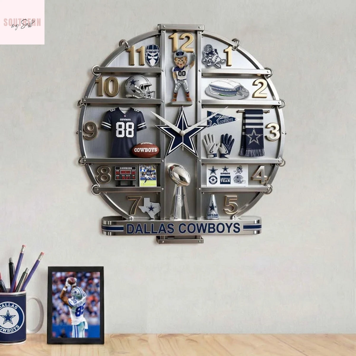 Dallas Cowboys Home Decorative 3D Wall Clock