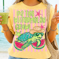 Watermelon Crawl Turtle Comfort Colors T-Shirt Summer