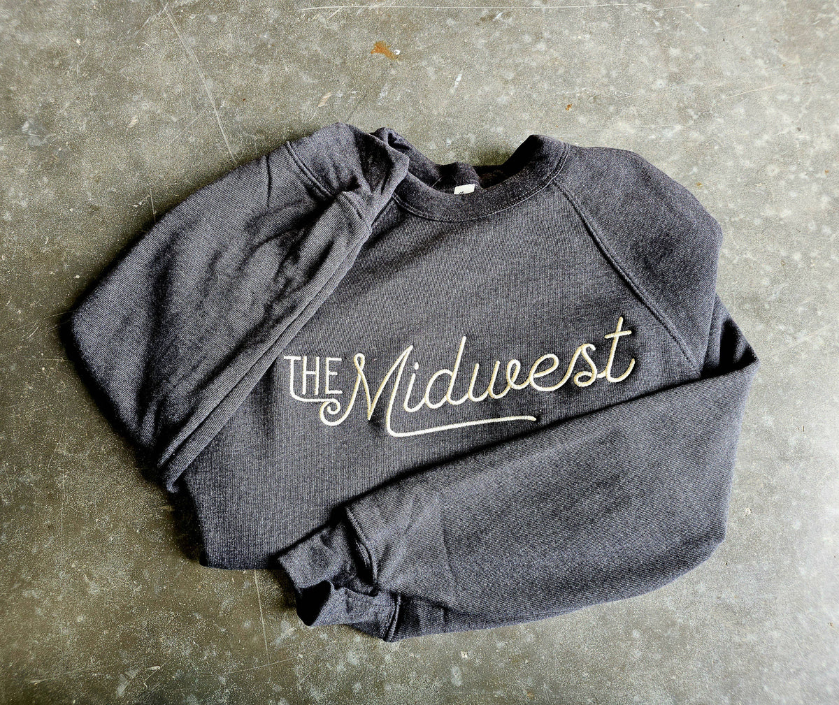 The Midwest - Embroidered Crewneck Midwestern Sweatshirt