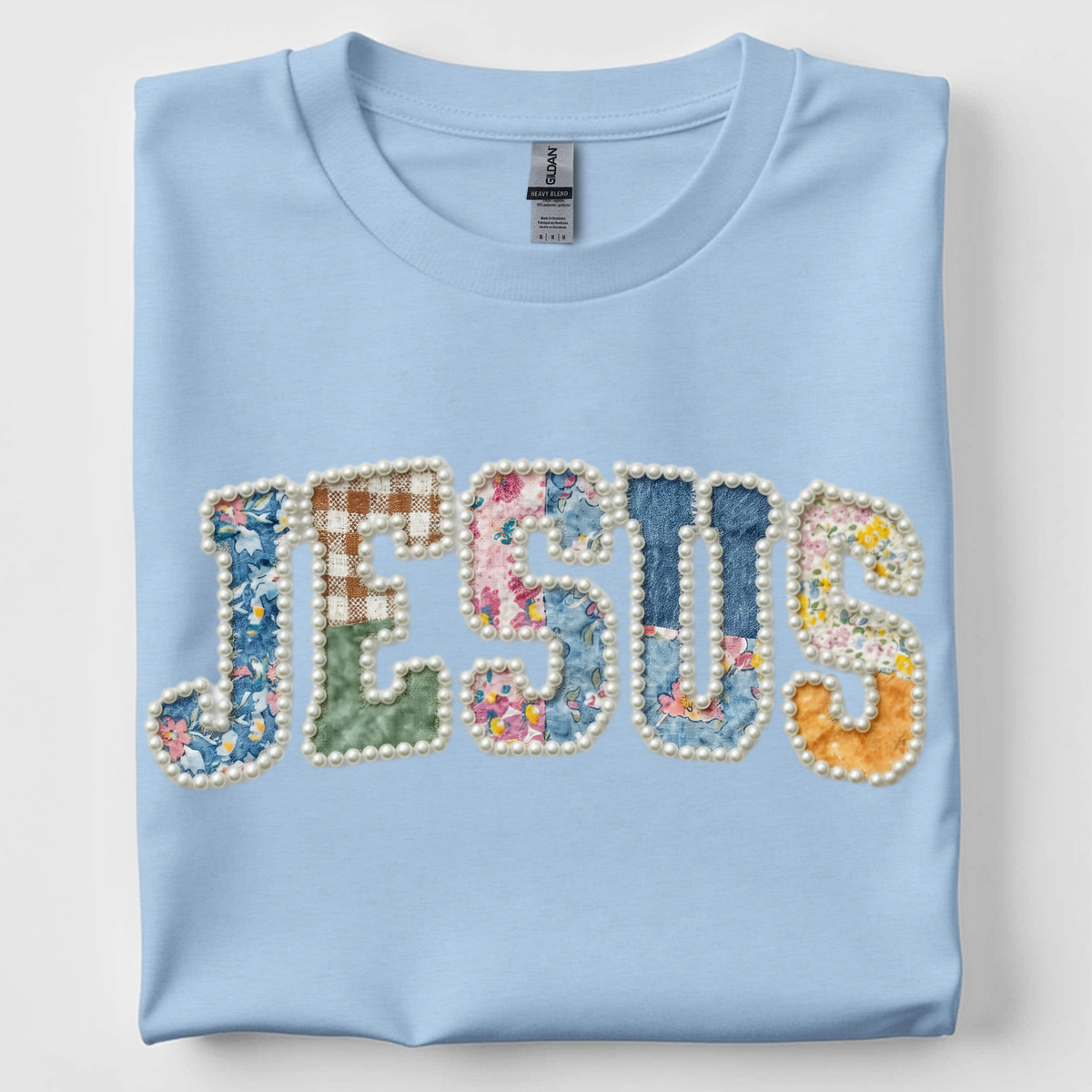 Faux Quilted Jesus Tshirt