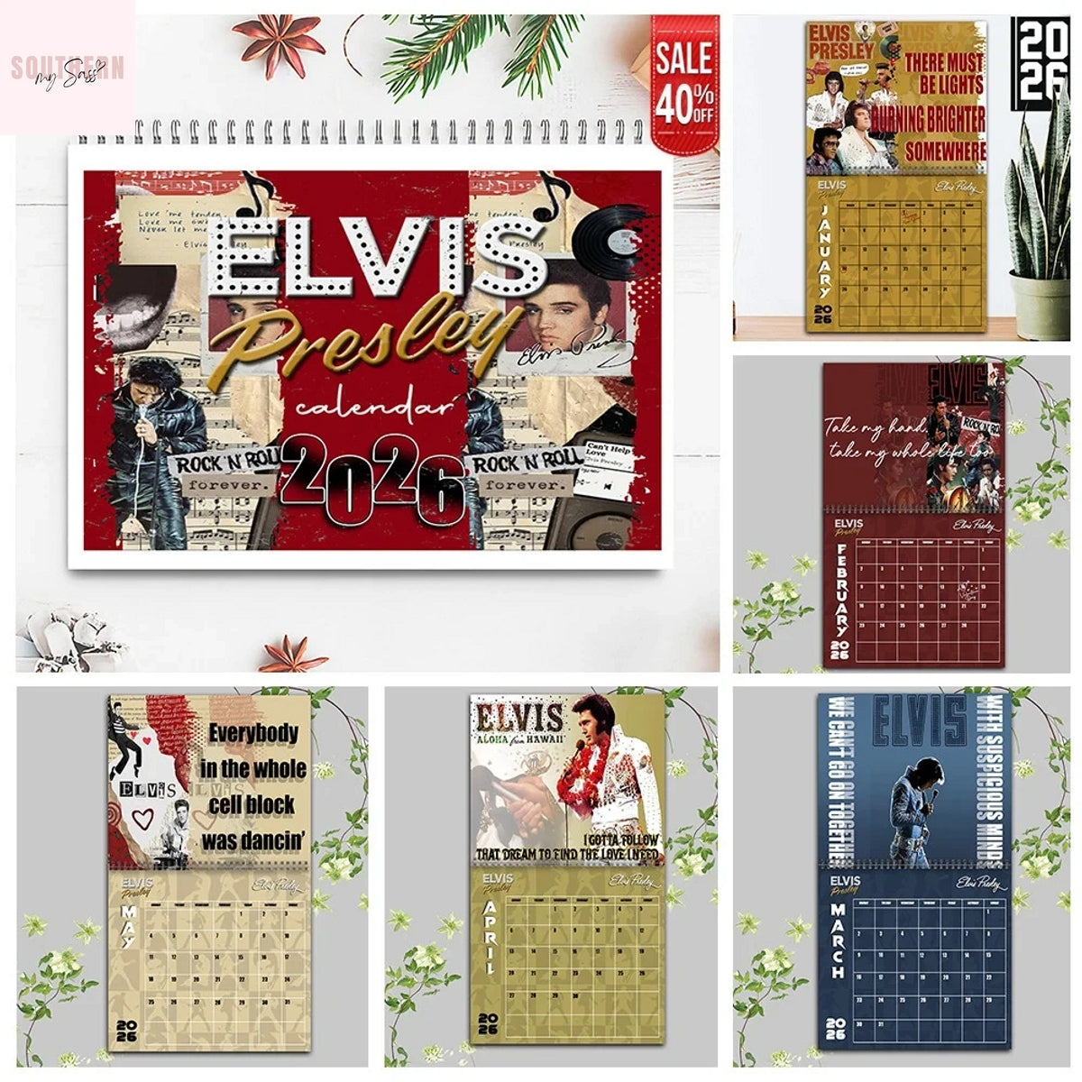 Elvis Presley 2026 Wall Calendar