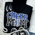 Royal Sequin Cheer Mom Patch Black Everyday Tee
