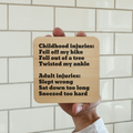 Childhood Injuries/Adult Injuries Magnet/Drink Coaster