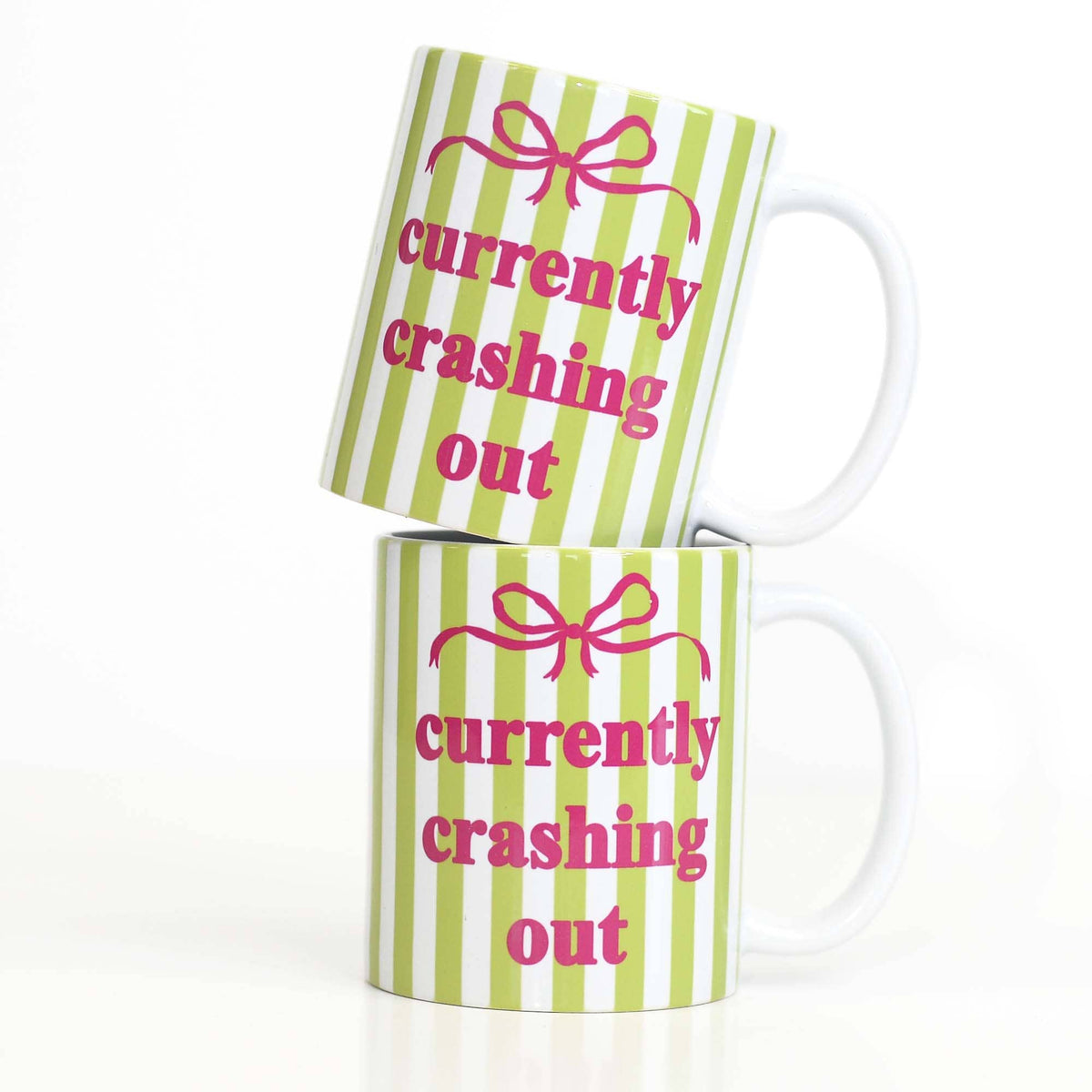 Currently Crashing Out Funny Mug, Crashing Out Coffee Mug