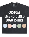 Custom Embroidered Logo Heavyweight Boxy T-Shirt