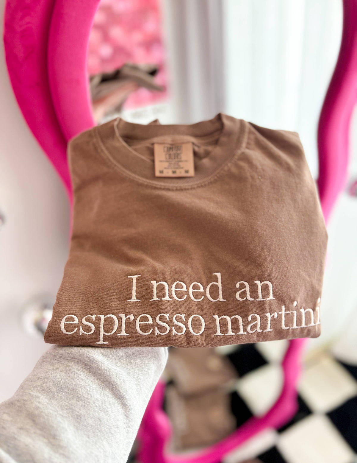 I Need An Espresso Martini Embroidered Tee | Drink Shirt