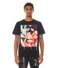 Short Sleeve Crew Neck Tee " S&D Rock N Roll" in Black
