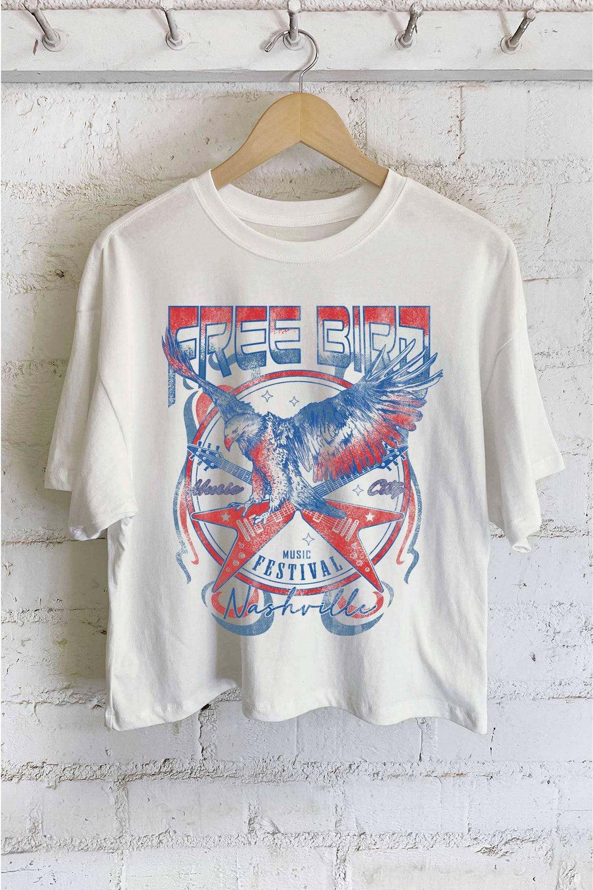 Nashville Free Bird Music Festival Graphic Long Crop Top