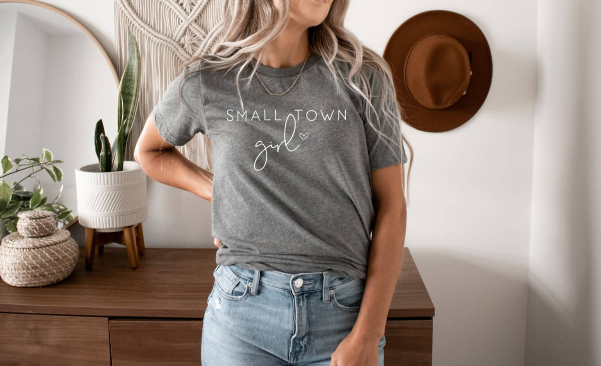 Small Town Girl Grey Western Everyday Graphic Tee