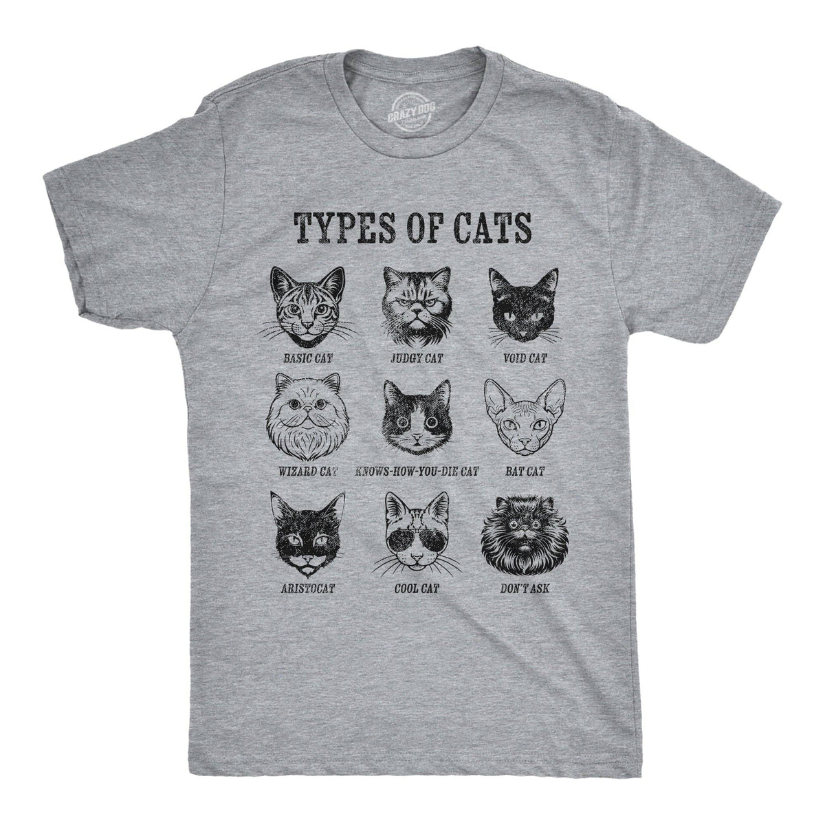 Types of Cat List Men's T Shirt