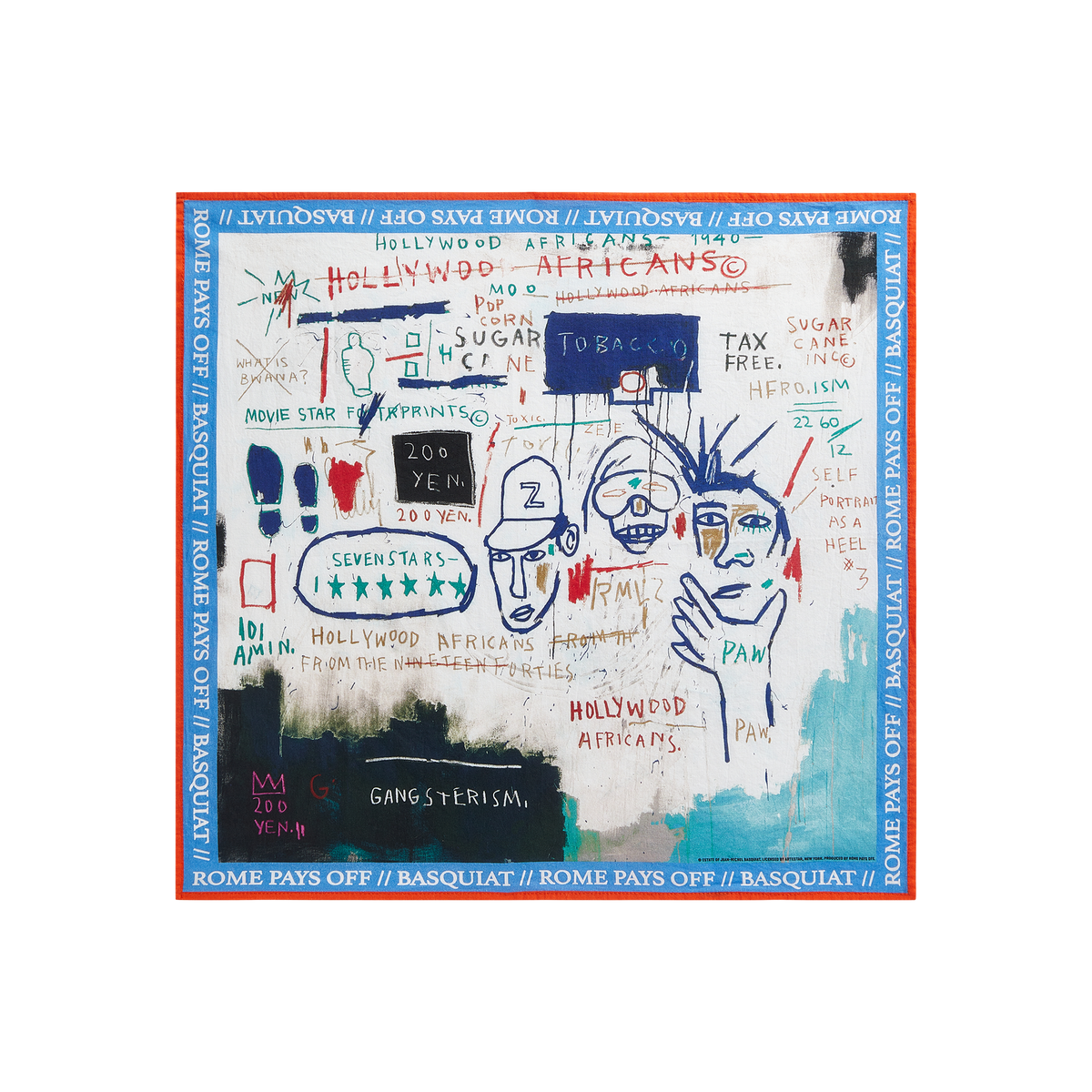 Jean-Michel Basquiat "Hollywood Africans" Bandana