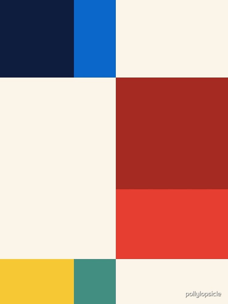 Mid Century Modern Vintage Inspired Colorfield Geometric Abstract Poster by pollylopsicle