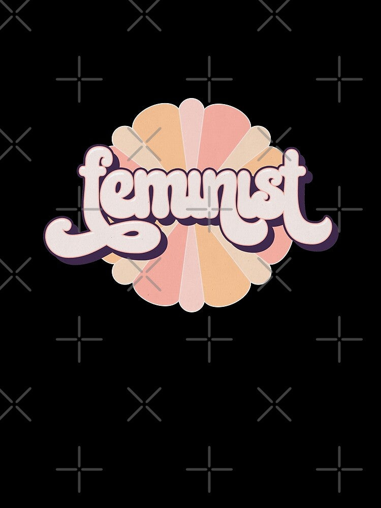 Vintage Feminist - Pastel 1 Blk by MaryJaneRC
