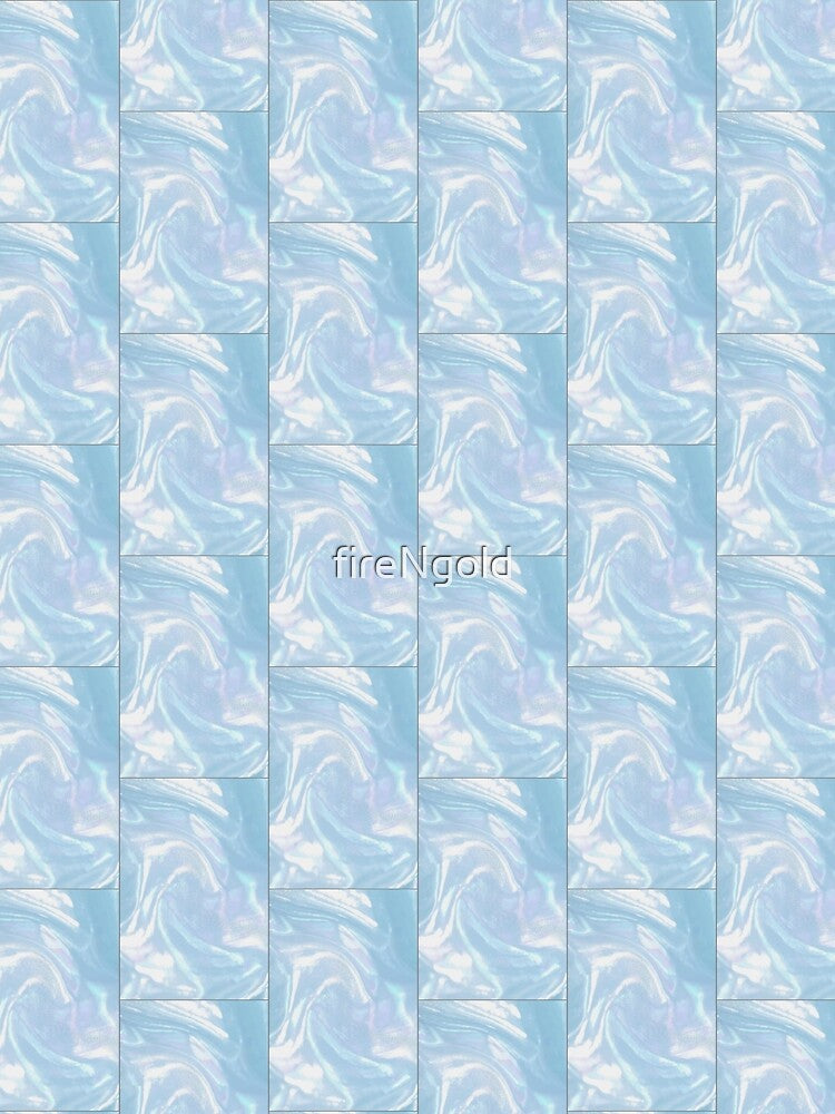 light blue holographic print by fireNgold