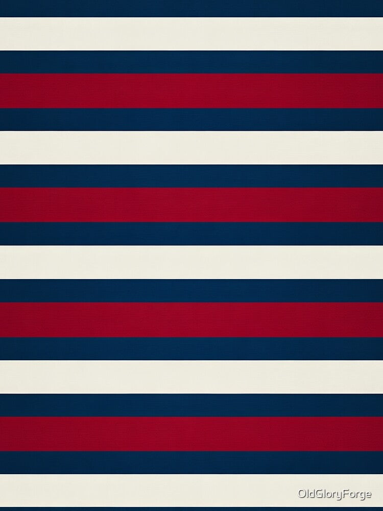 Patriotic Stripe Pattern Seamless Red White Blue Band Design by OldGloryForge