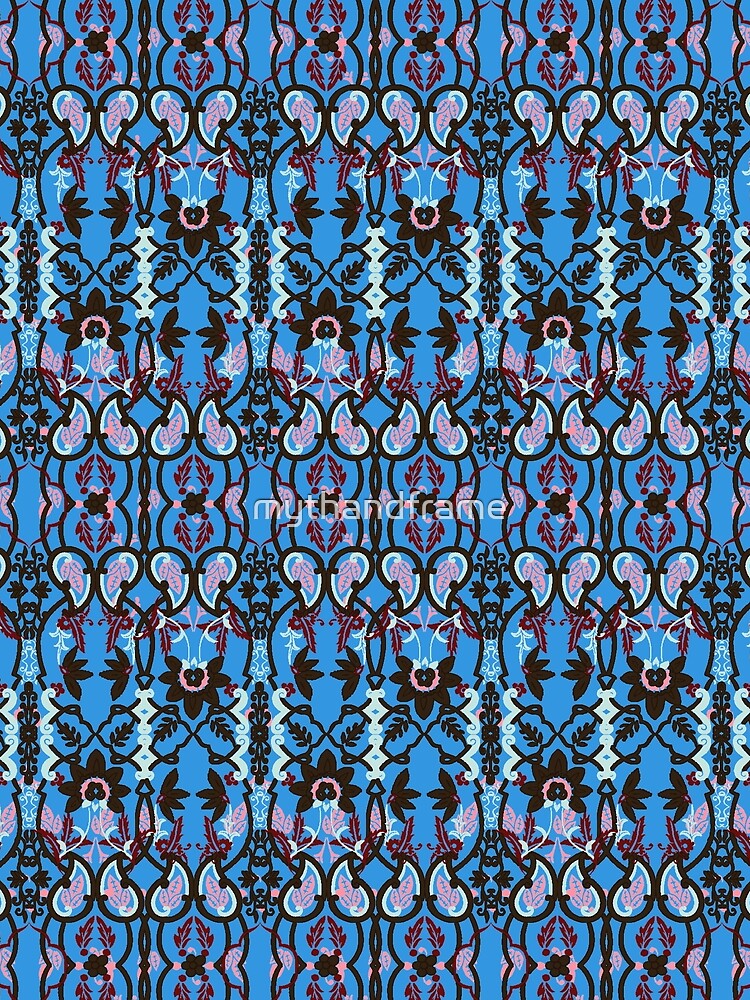 Boho Chic Bohemian Blue Stylish Pattern by mythandframe