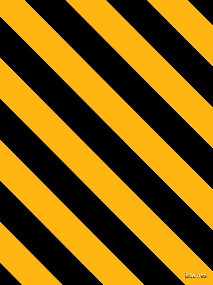 Diagonal Stripes: Black & Gold by Jared Davies