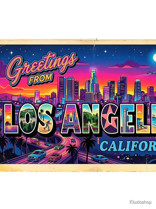 ? T-Shirt „Greetings from LA” – Vintage Edition ? by Kluzioshop