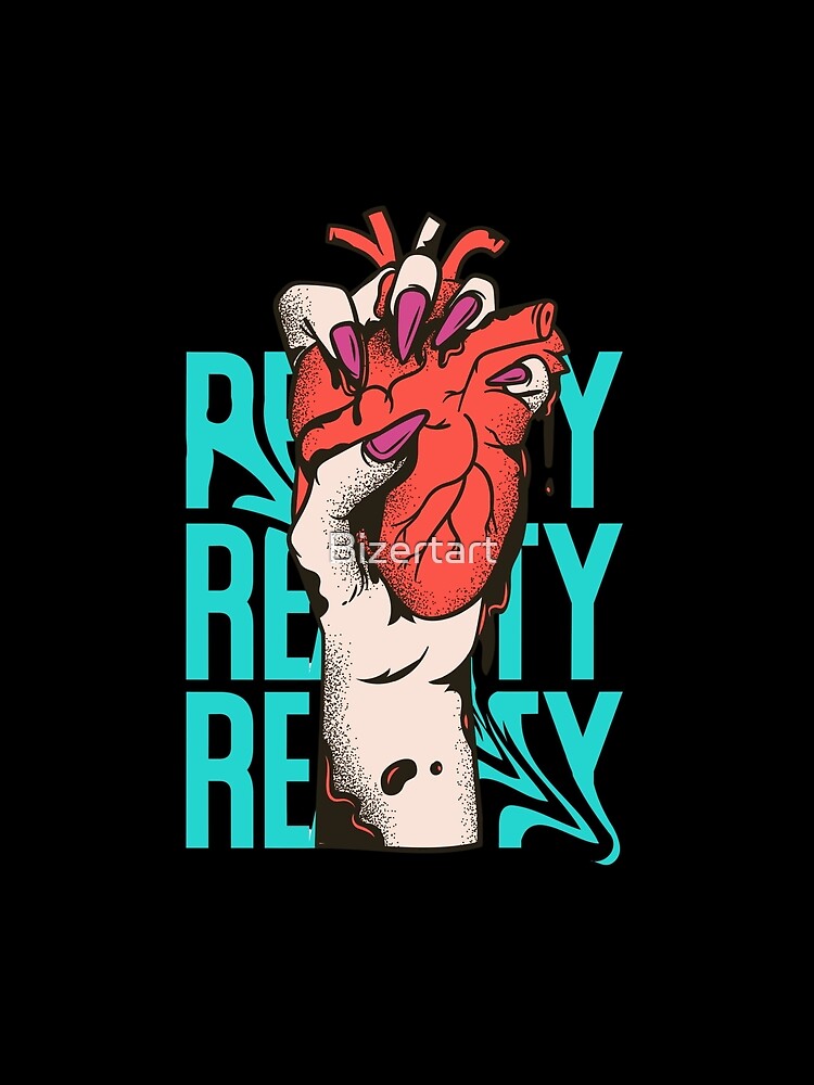 Red and blue heart streetwear design by Bizertart