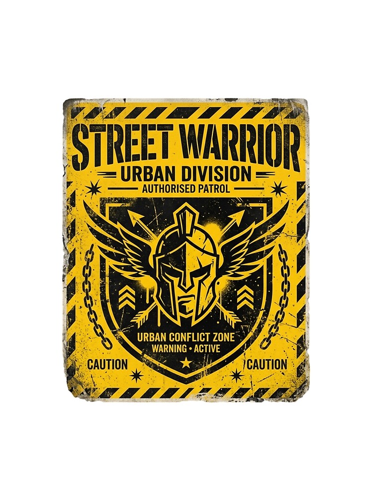 Street Warrior T-Shirt – Urban Streetwear Graphic Tee – Minimal Football Terrace Style by Street Warrior Clothing