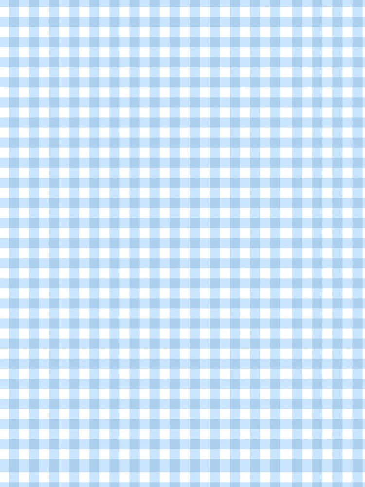 Bright Blue and White Gingham Checkered Grid Pattern by BriSher