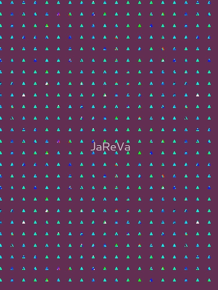 Printed image of azure sequins - pyramid shapes on purple background by JaReVa