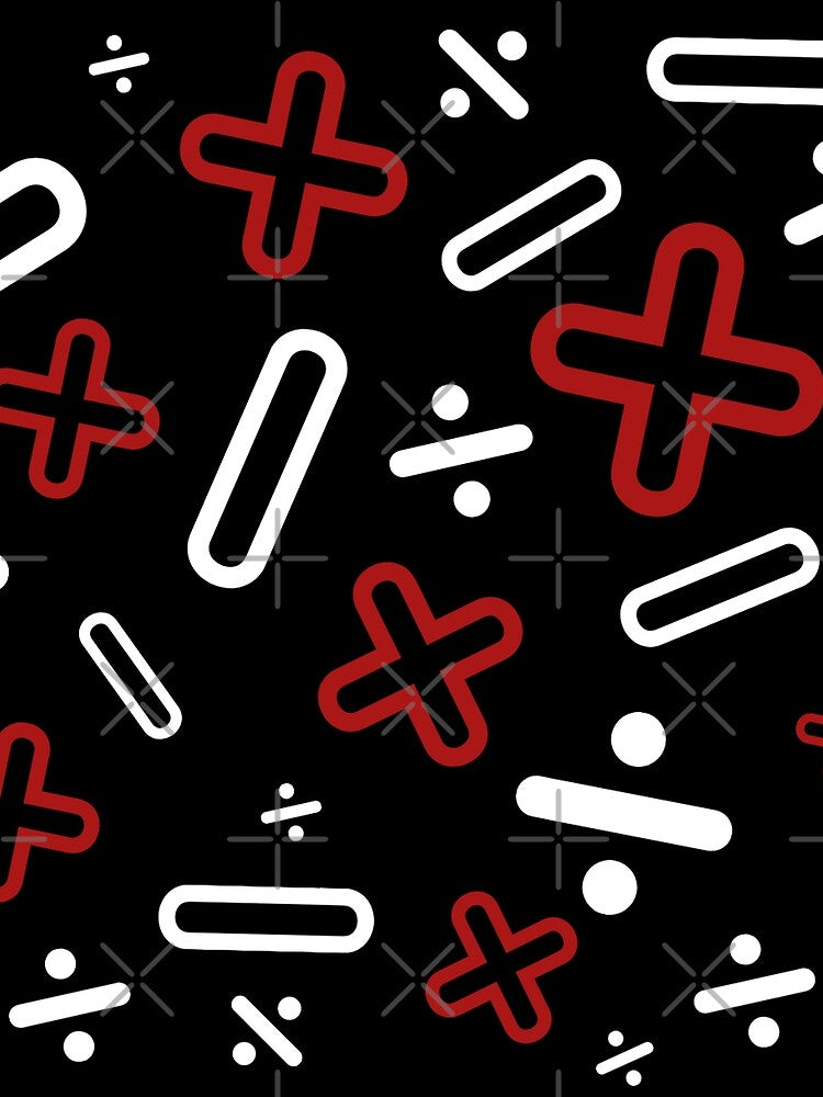 Red Black White Math Design by jaguarcliff