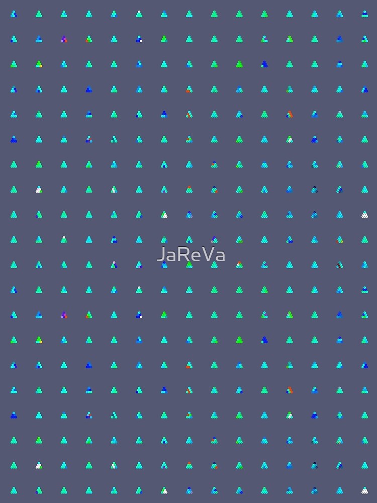 Printed image of azure sequins - pyramid shapes on blue gray background by JaReVa