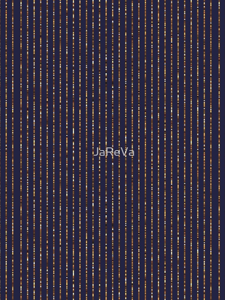 Printed image of golden sequins - vertical stripes on navy background by JaReVa