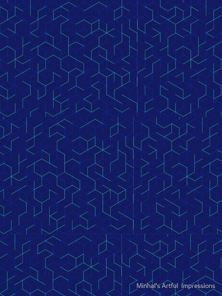 Blue pattern designed by Minhal's Artful  Impressions