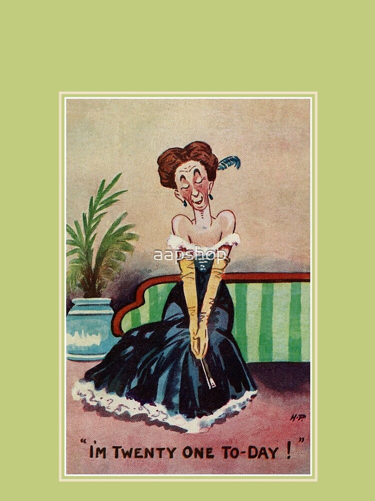 Funny vintage 21st birthday for her by aapshop