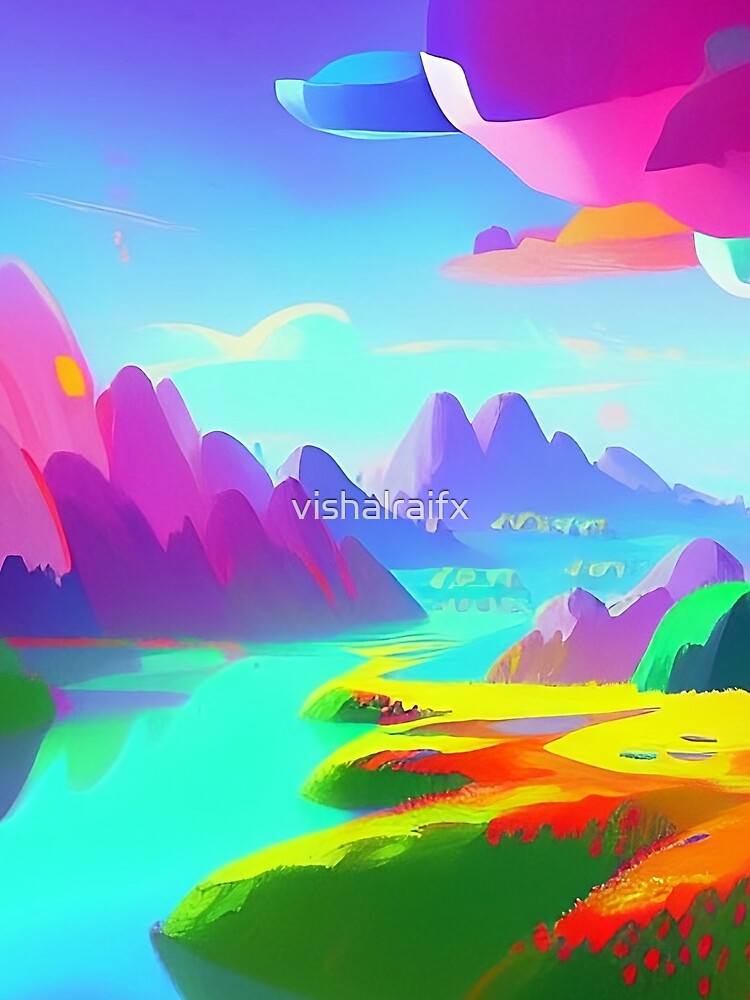 Colorful surreal landscapes scenery with vibrant colors 46 by vishalraifx
