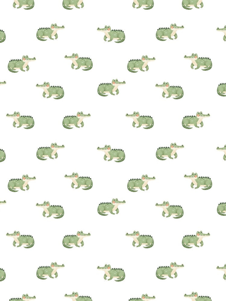 Watercolor Crocodiles on White by KSimpson838