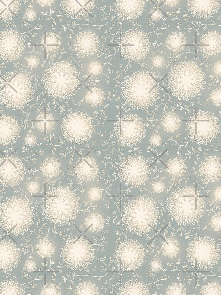 Blue Floral Pattern by Michouprint
