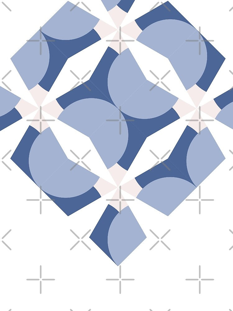 minimal blue Unique pattern design by Caesiouscloud