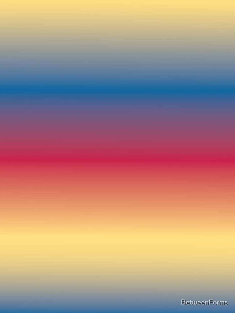 Symmetrical Retro Yellow Blue Red Gradient by BetweenForms