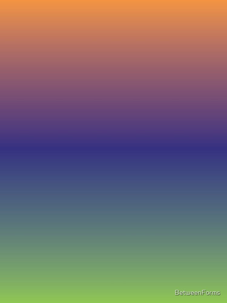 Retro Orange Purple and Green Ombre Gradient by BetweenForms