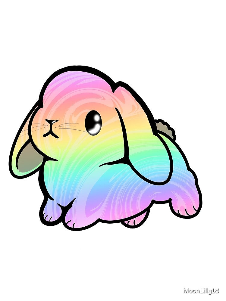 Rainbow Bunny by MoonLilly18