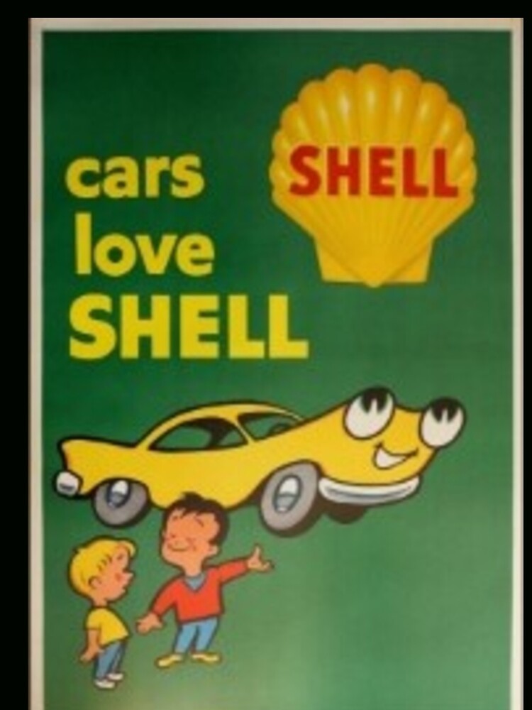 Vintage Shell Advertising Poster by RetroRabbitCo