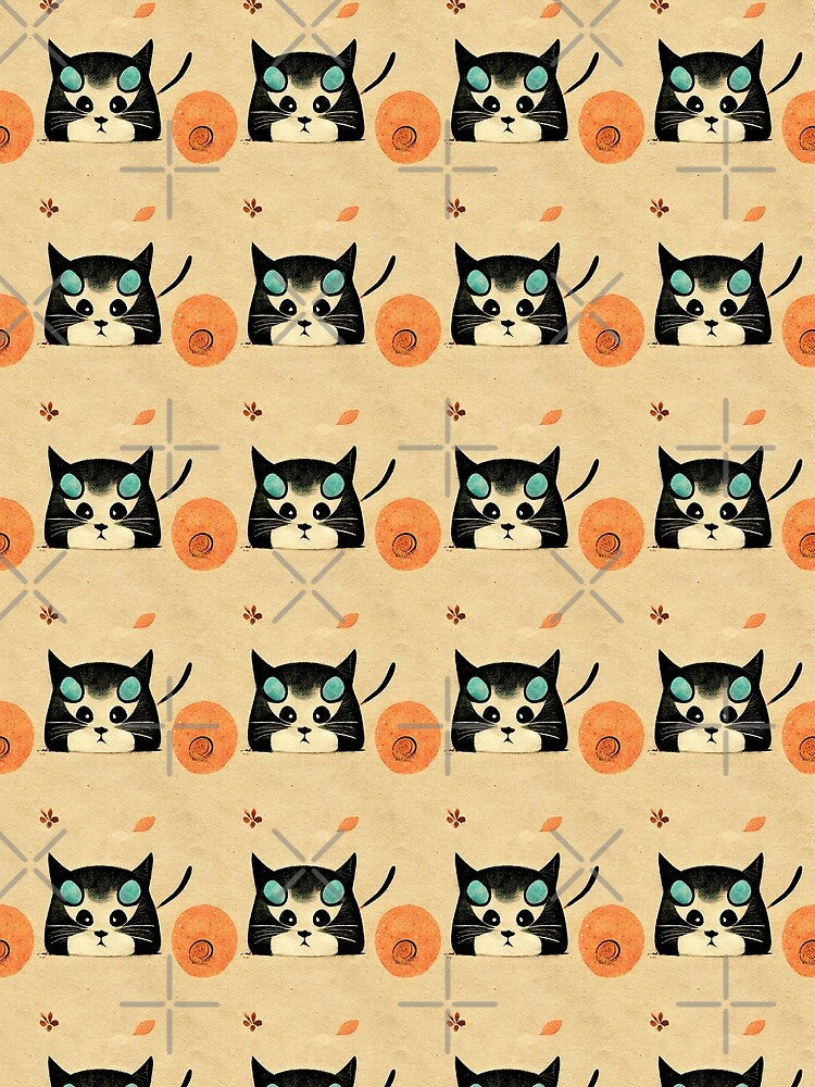 Cute Cat pattern 43 regular grid by KoolArtDistrict