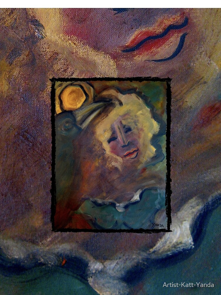 Whispers of Raven: A Dreamy Expressionist Artwork by Katt Yanda by Artist-Katt-Yanda