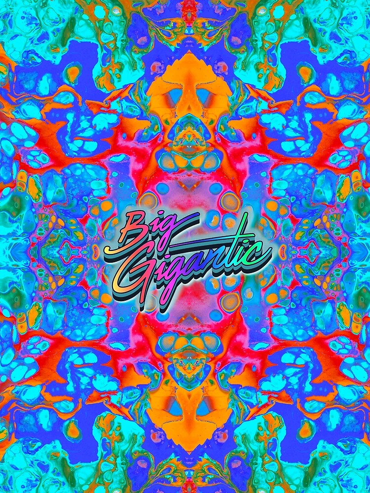 Big Gigantic Psychedelic Neon Tie Dye Festival Fan Art by FestDrip